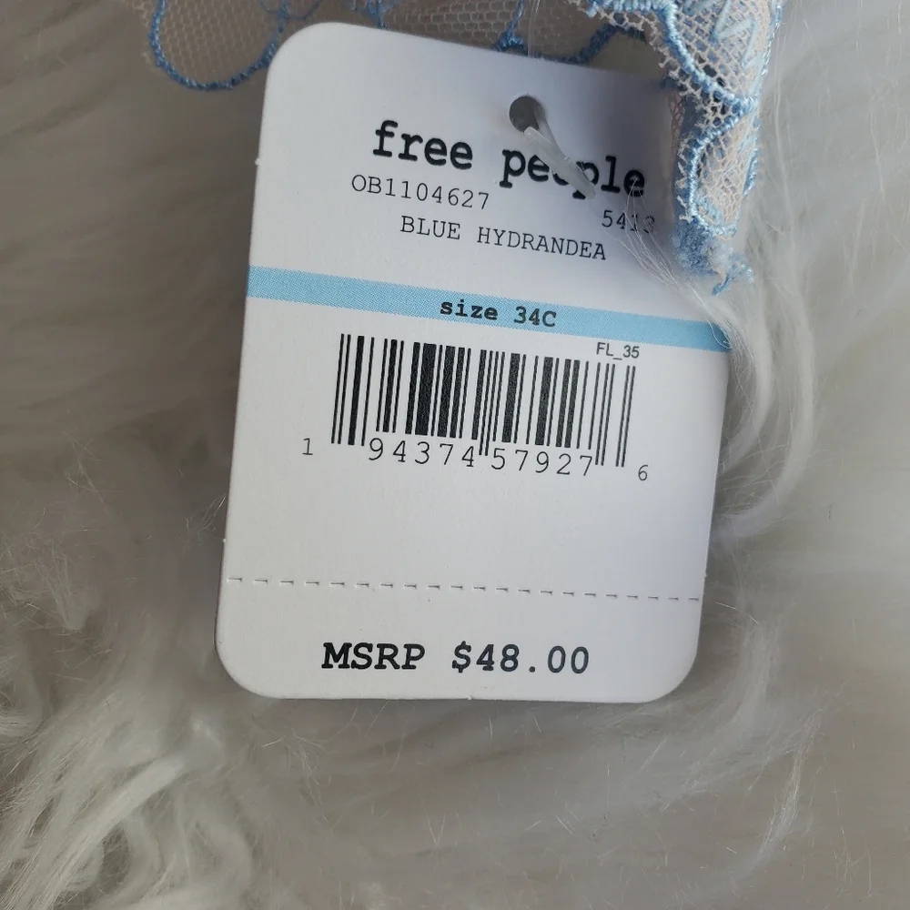 NWT Free People 'Lucia' Underwire Lace Bra 34C